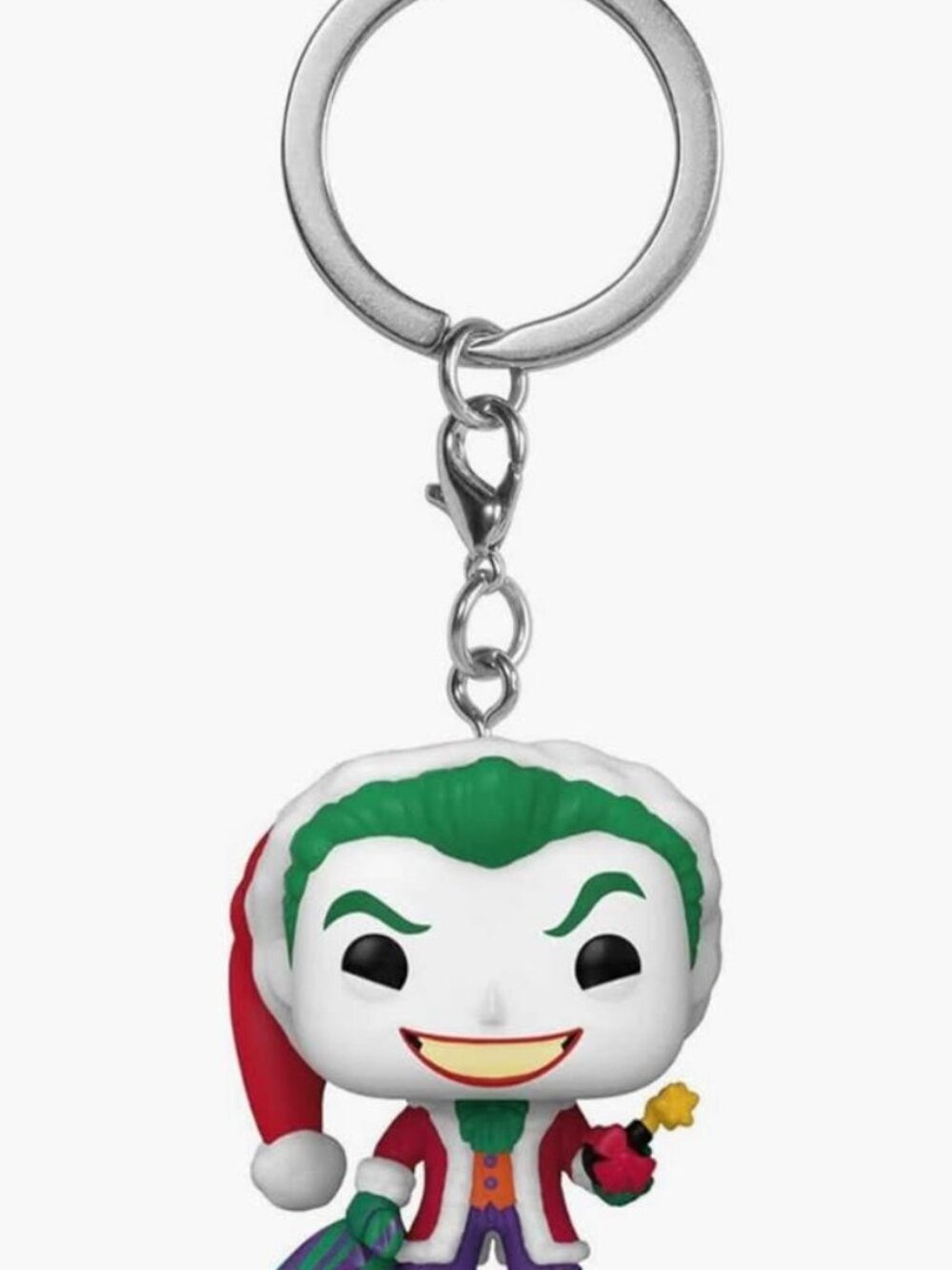New DC Comics Joker Santa Suit Holiday Mini Vinyl Figure Keychain Exclusive
